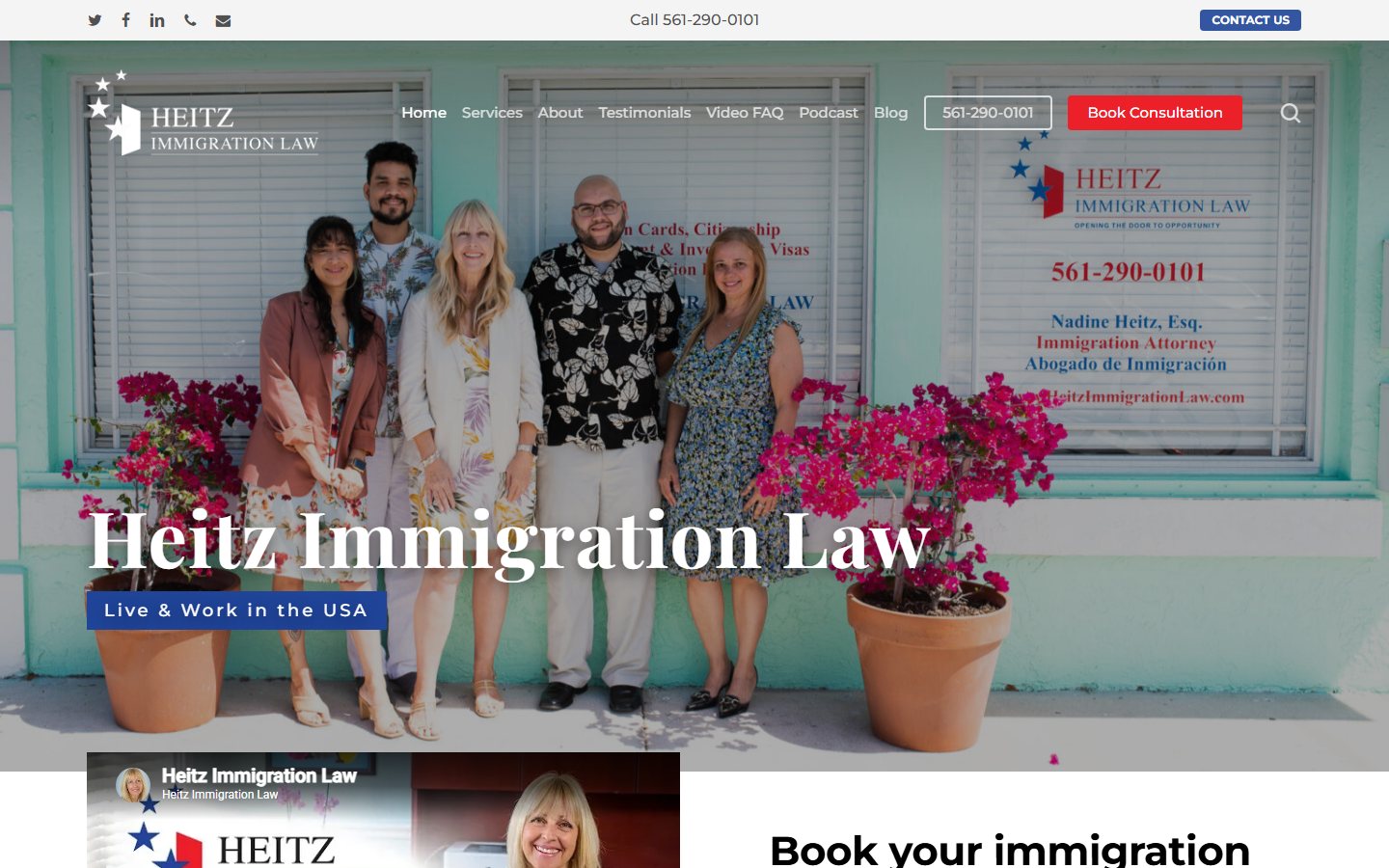 Heitz Immigration Law website
