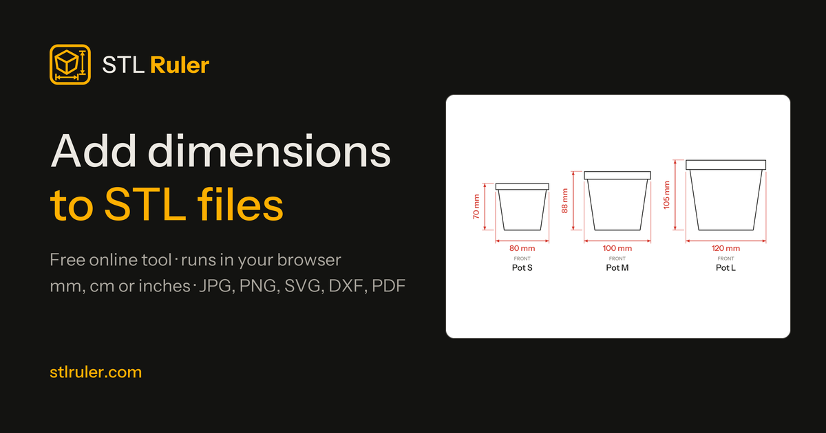 STL Ruler: Add dimensions to STL files online